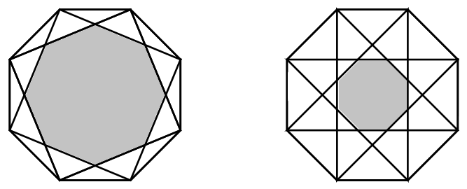 two octagons shaded in the middle.