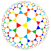 Connected Triangles making shapes in a circle